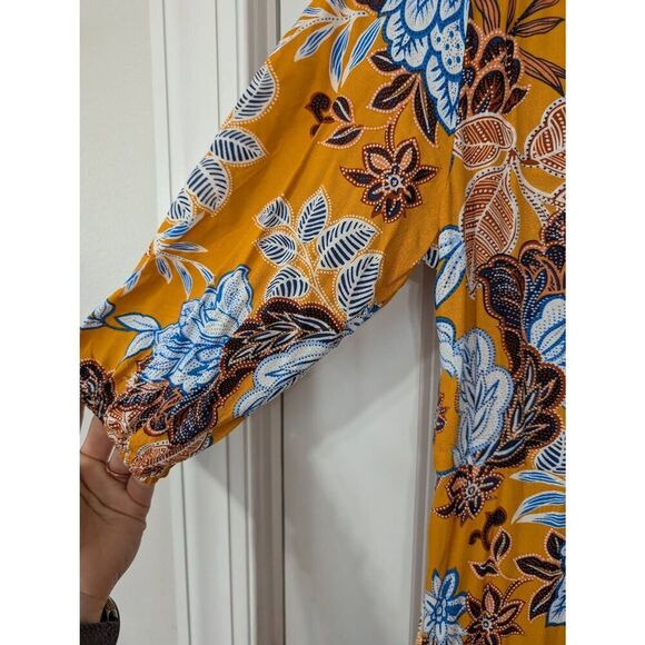 Abel the Label Mango Magic Tiered Maxi Dress women's‎ medium orange floral NWTs - Picture 6 of 9